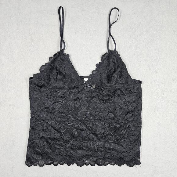 Old Navy Tops - Vintage Y2K Old Navy Camisole Size M Black Lace Babydoll Fairy Whimsigoth Sheer